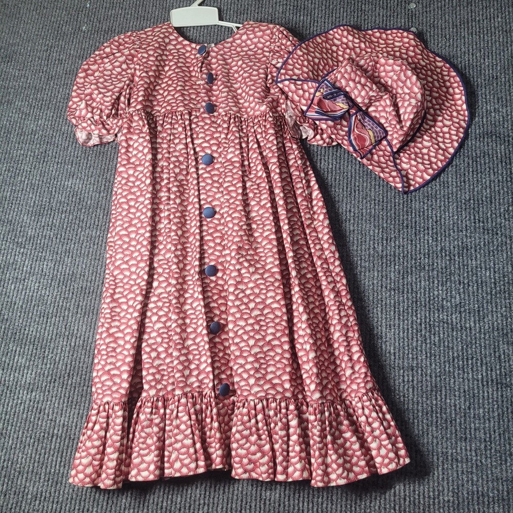VTG PJ Lindberg Kids Girls Special Occasion Dress & Hat Size 6 Made In USA